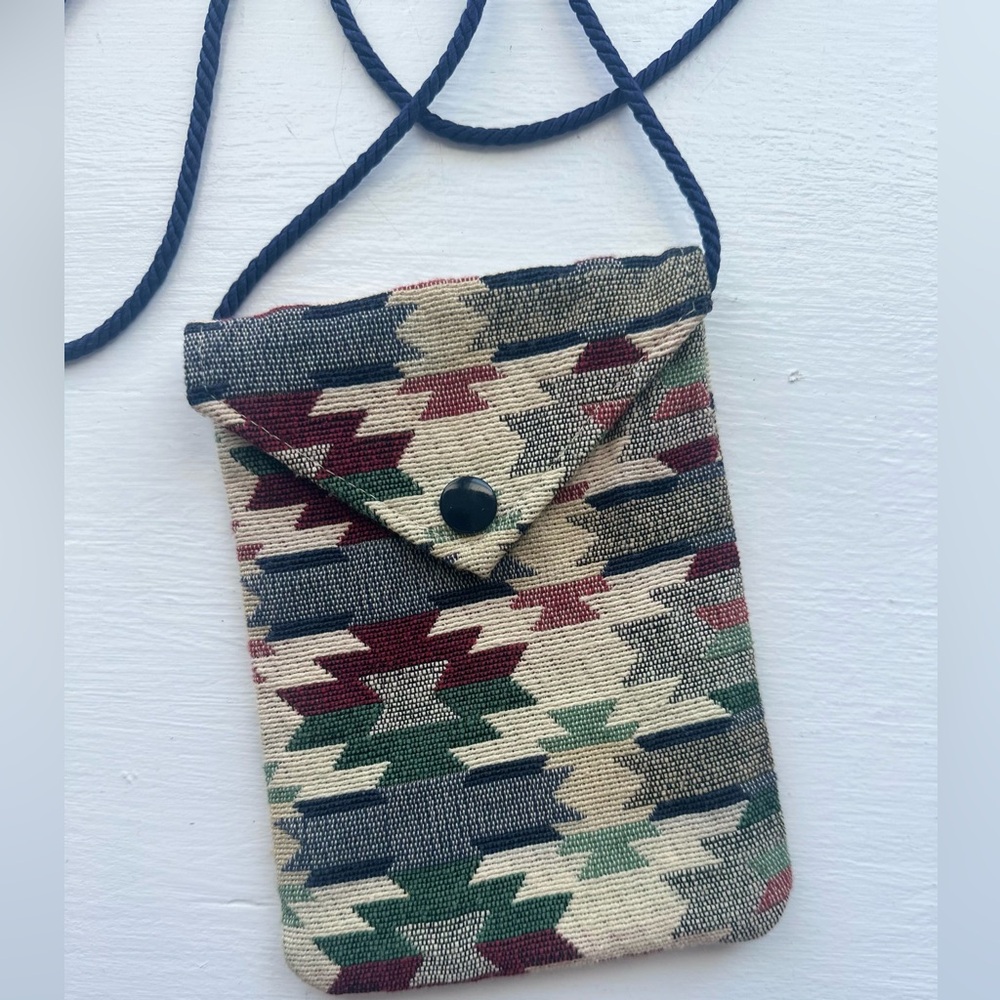Vintage Tapestry Southwestern Pattern Crossbody Phone Pouch Bag